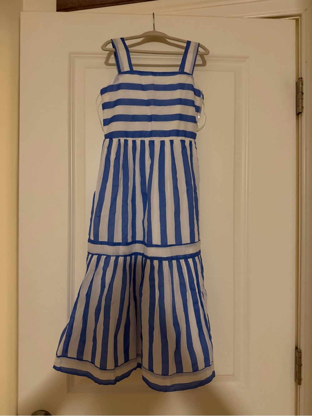 Blue and White Striped Sundress